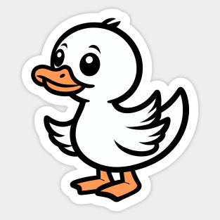 Cartoon Duck Sticker